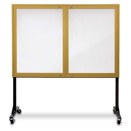 Sliding Door Indoor Enclosed Corkboard,3